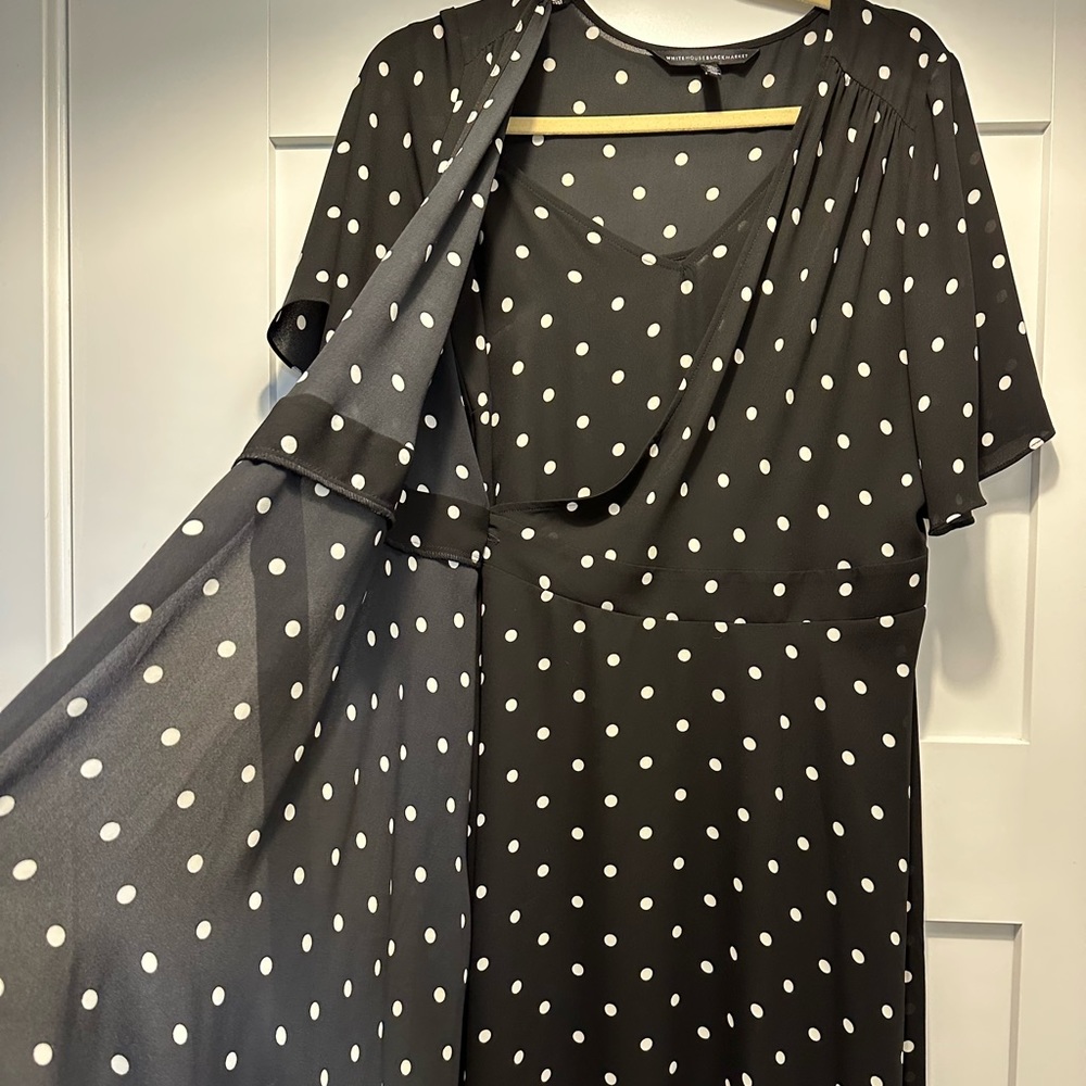 White House Black Market polka dot dress
